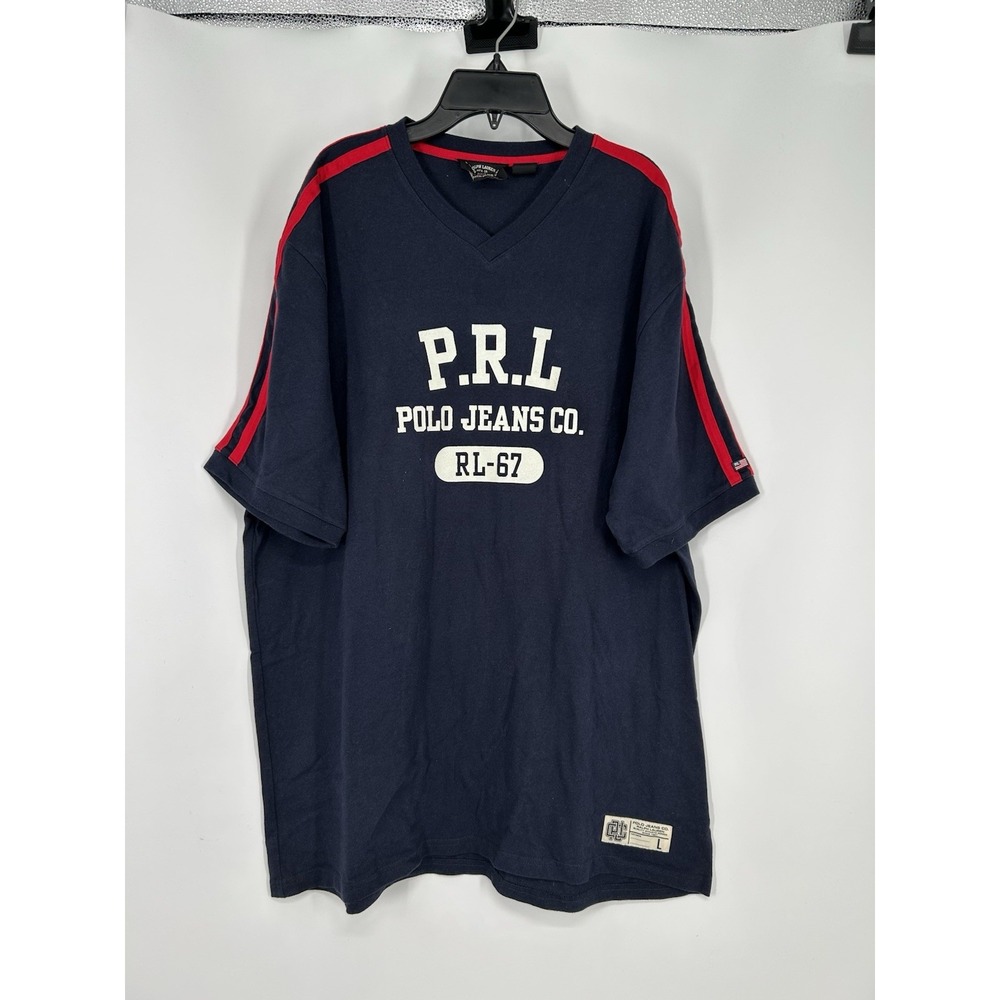 Polo Ralph Lauren Jeans Co Graphic Red White And Blue Tee T Shirt Short Sleeve L